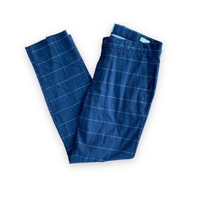 GAP Mens Dress Pants Slim Fit Windowpane Blue Size 33 x 30